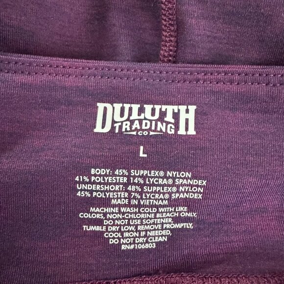 Duluth Noga Stretch Skort Skirt Large Purple Burgundy Outdoor NWT SS-2023 - Picture 7 of 9